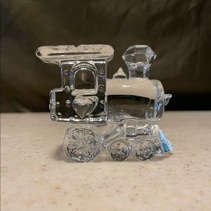 Vintage Jonal 24% Crystal Locomotive Train German Made Paperweight Figurine